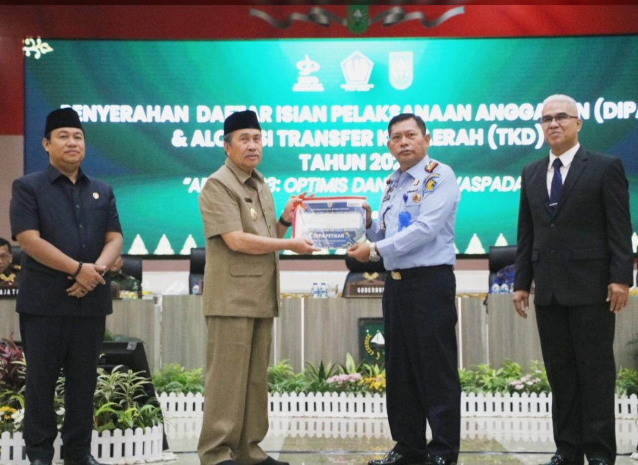 Terima DIPA, Kepala Kanwil Kemenkumham Riau Ajak Jajaran Tingkatkan Kinerja