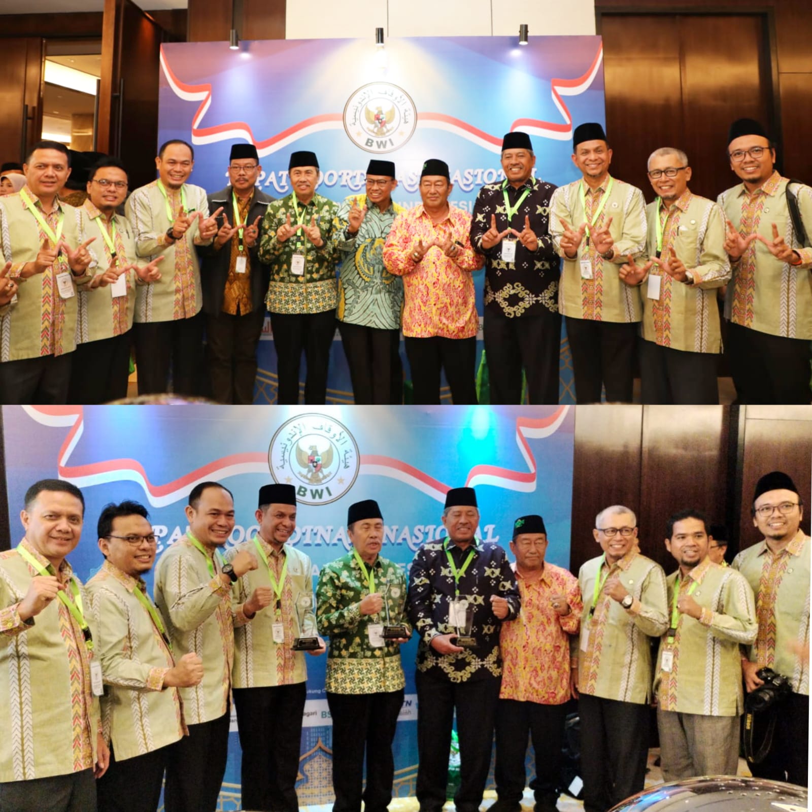 Dua Kepala Daerah dan Badan Wakaf Indonesia Riau Terima BWI Award 2022