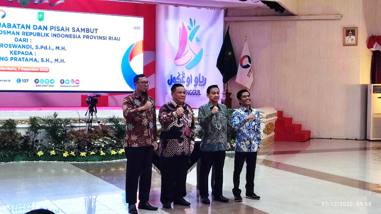 Sertijab, Kepala Ombudsman Riau Komit Tindaklanjuti Laporan dengan Singkat dan Tepat 