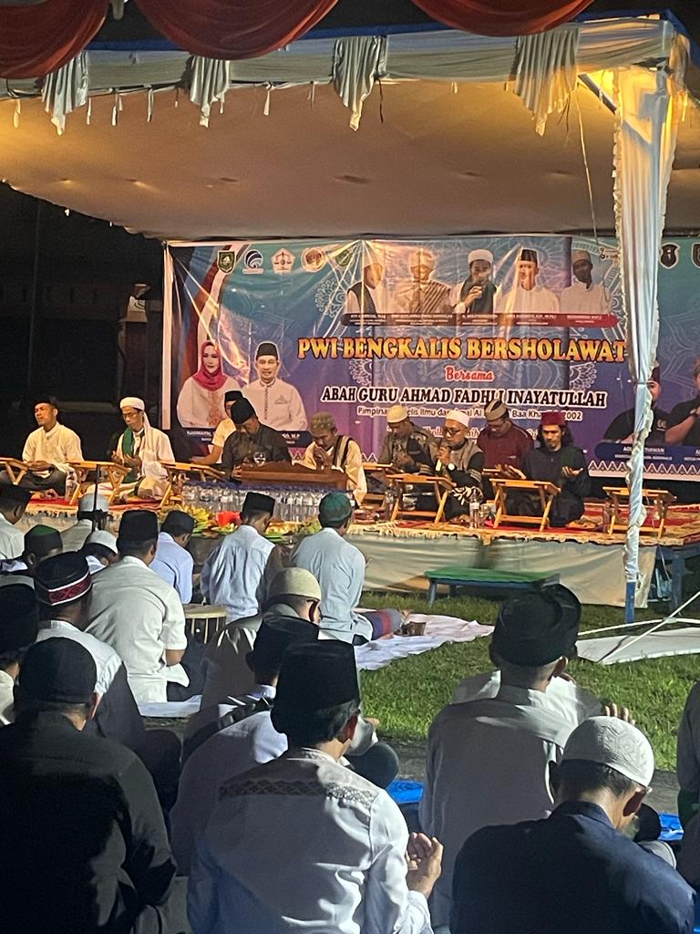 Ratusan Jamaah Hadiri PWI Bengkalis Bersholawat 