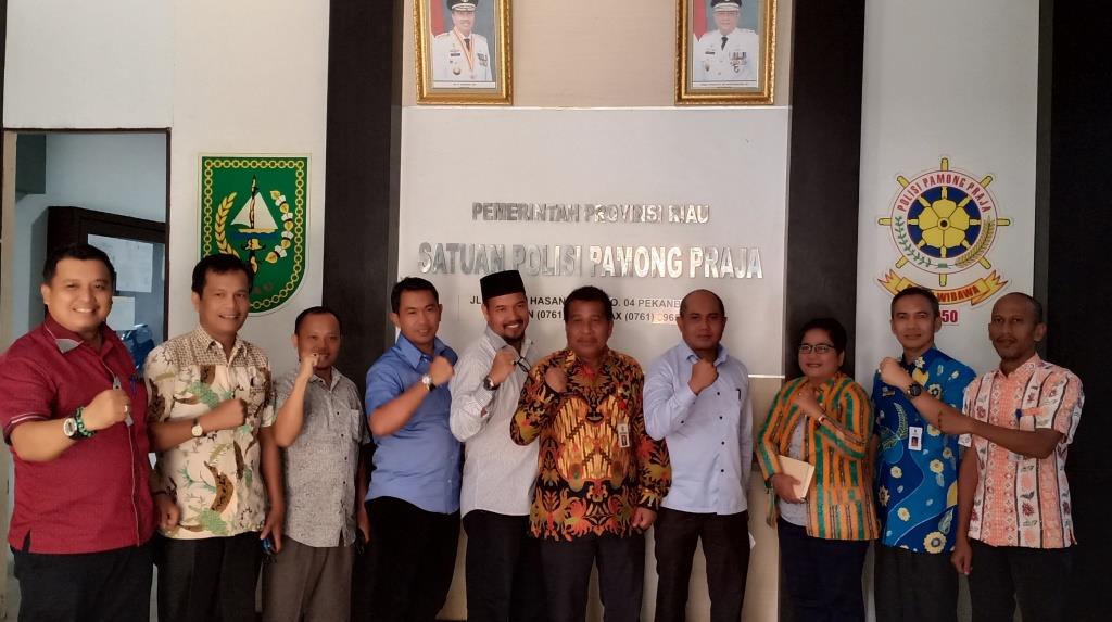 Kasatpol PP Riau Terima Kunjungan Komisi I DPRD Siak