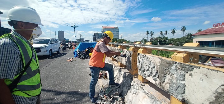 Semua Ornamen Melayu Fly Over Dicopot, Diganti Dengan Cat