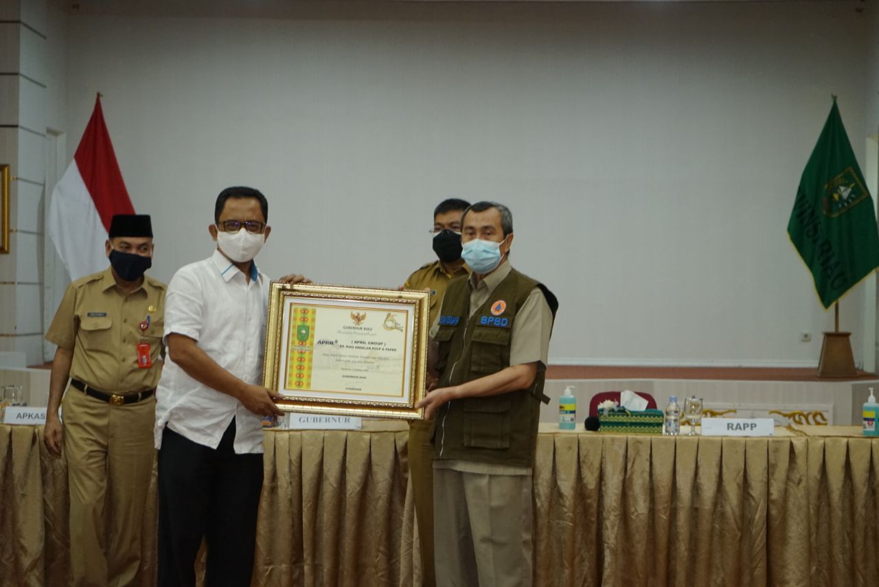 Kembali Sumbang 100 Ribu Masker, Gubri Apresiasi PT RAPP 