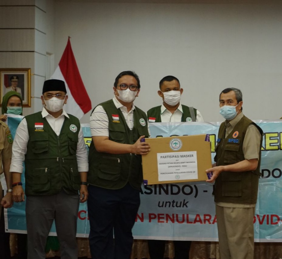 Apkasindo Bantu Pemprov Riau 50 Ribu Masker 