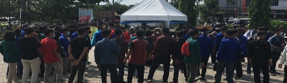 Oalah..Belum Sempat Orasi, Massa BEM Se - Riau Batal Berunjuk Rasa Tolak PPKM