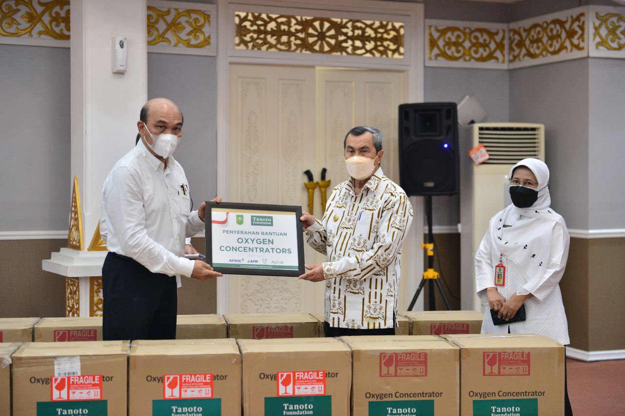 Tanoto Foundation Donasikan 145 Unit Konsentrator Oksigen untuk Pemprov Riau