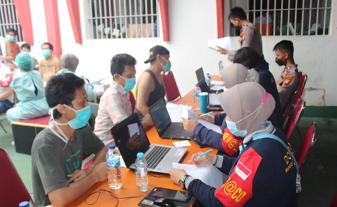 Putus Mata Rantai Covid-19, 1.504 WBP Lapas Pekanbaru Sudah Diberi Vaksin