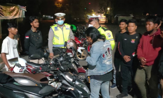 Gunakan Knalpot Bogar, 298 Kendaraan Roda Dua Terjaring Patroli KRYD