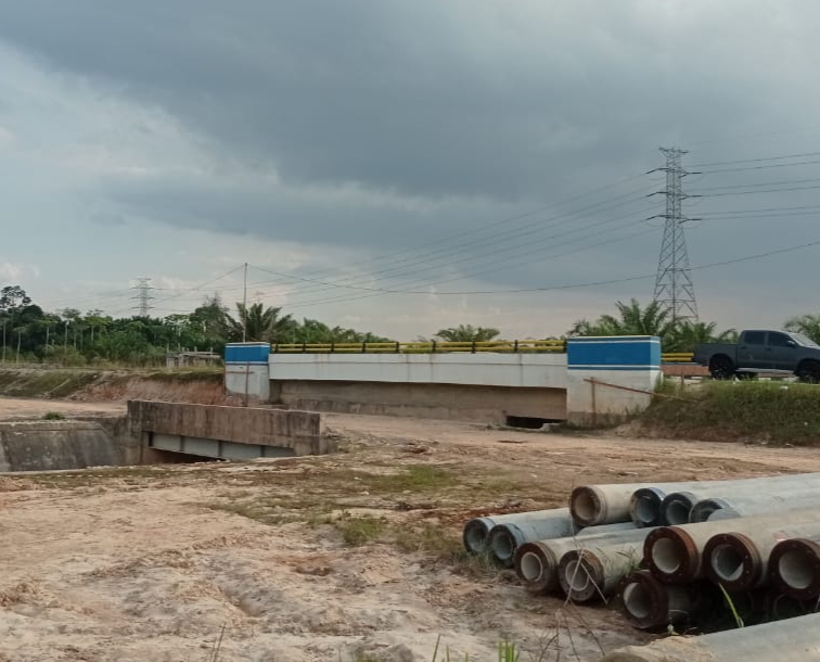 Pembangunan Jembatan Di Tenayan Masuk Tahap Penanaman Tiang Pancang