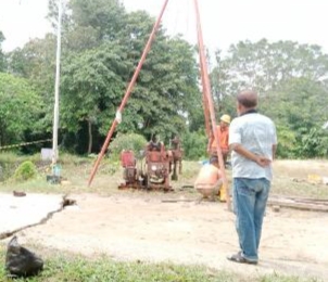 Dinas PUPR Kuansing Bangun Jembatan Darurat di Pulau Bungin