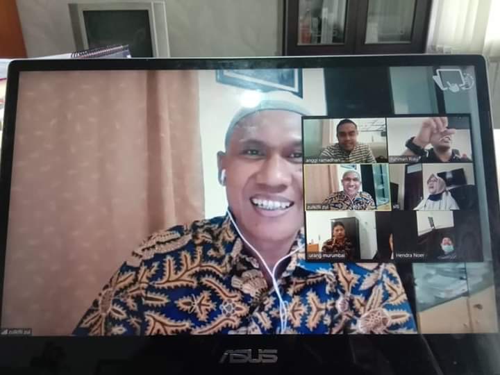 KPU Inhil Video Confrence dengan KPU Provinsi Terkait  Pemutakhiran Data Pilkada