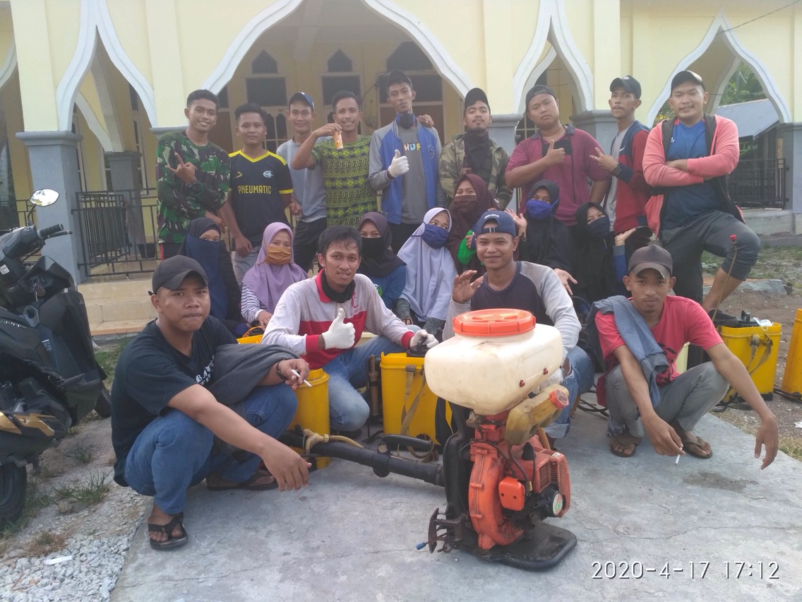 Karang Taruna Desa Muntai Cegah Penyebaran COVID-19
