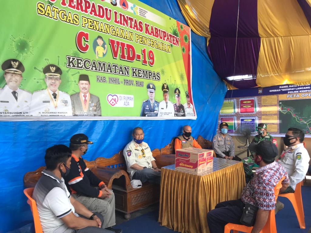 Wabup Inhil Tinjau Posko Covid-19 Wilayah Perbatasan