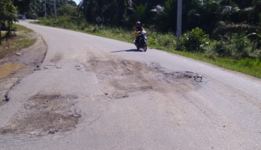 Rusak Parah, Masyarakat Minta Pemkab Siak Segera Perbaiki JalanÂ 