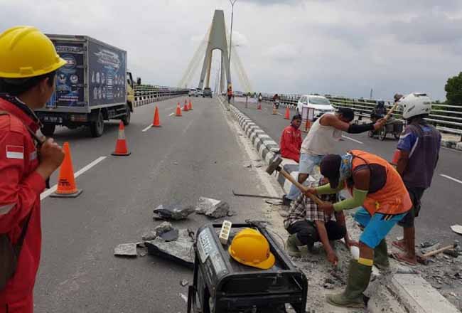 Perbaikan Oprit, Jambatan Siak IV Bakal Ditutup Satu Jalur