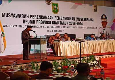 Musrenbang RPJMD 2019-2024, Gubri Sampaikan Lima Misi Jangka Menengah Daerah