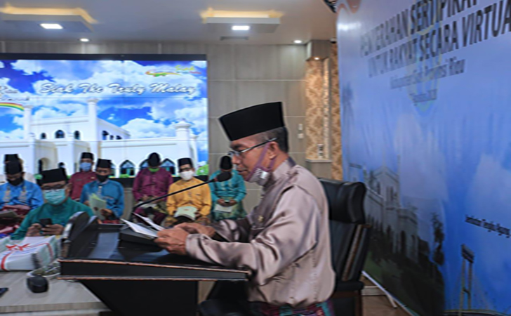 Sekda Siak Vidcon Bersama Ketua BKP Bahas Cadangan Pangan