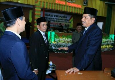 Mukhtar Fanani Resmi Dilantik sebagai Anggota DPRD Siak  PAW Suratmadji