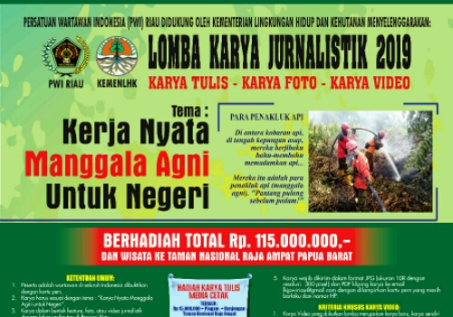 PWI Riau-KLHK Gelar LKJ Berhadiah Rp115 Juta