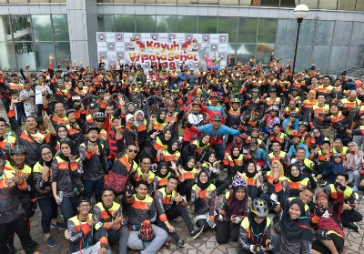 500 Peserta Ramaikan Kayuh Wisata Sehat Bank Riau Kepri 2019