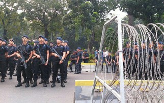 Kawal Persidangan di MK, Polisi Kembali Gunakan Pengamanan Empat Lapis