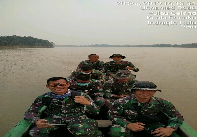 Personel Kodim 0302 Inhu Sisir Desa Berlahan Gambut, Ini Pesan Dandim Hendra