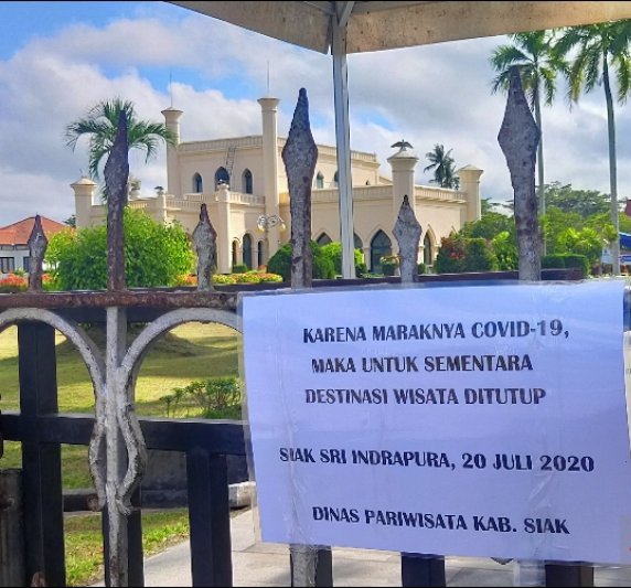 Kasus Covid-19 Meningkat, Istana Siak kembali ditutup