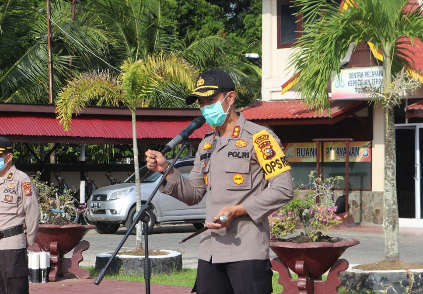 Stok Vaksin Kosong, Polres Inhil Tetap Layanan Masyarakat Tanpa Vaksin