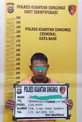 Polres Kuansing Amankan Pelaku Judi Togel Online