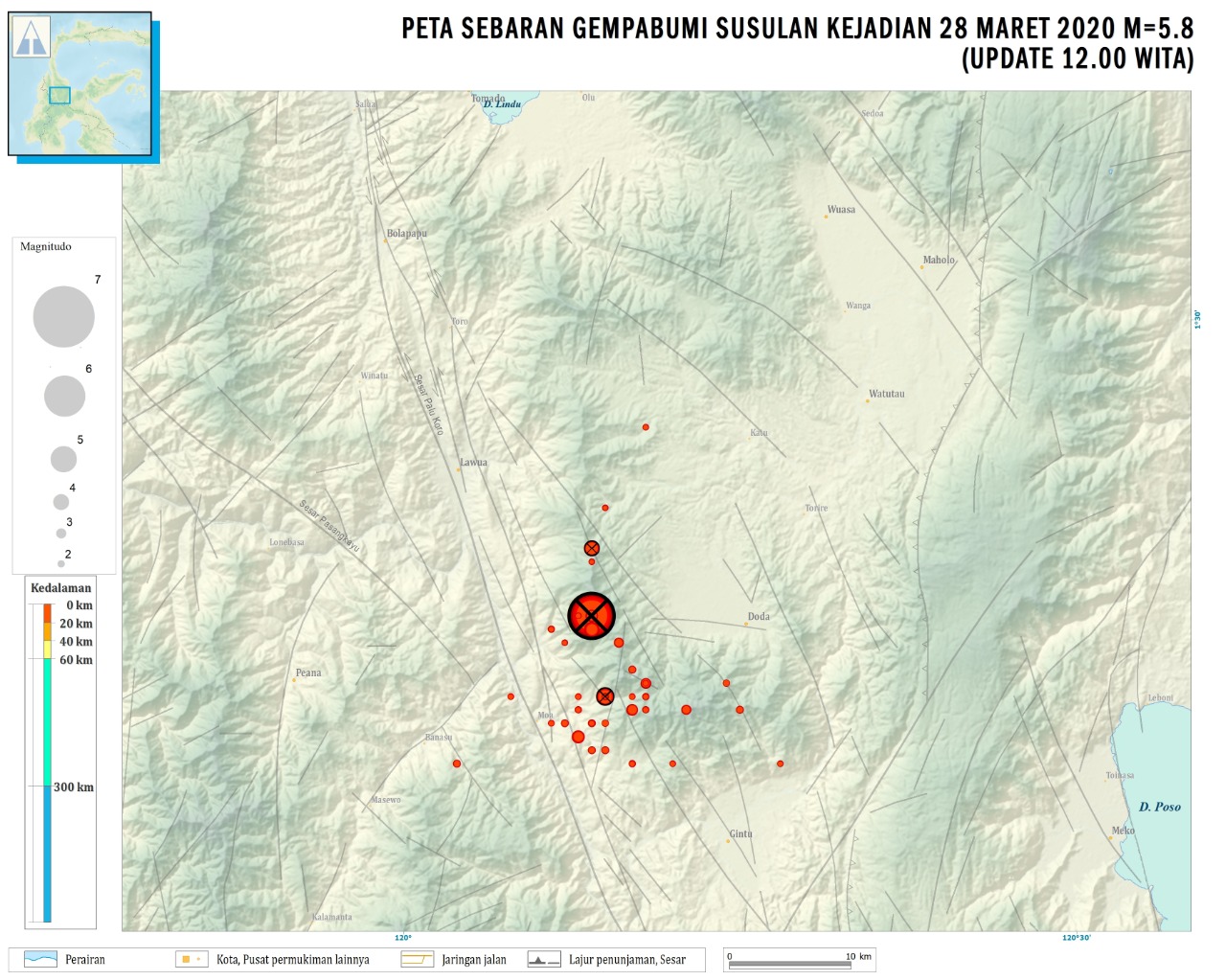 40 Kali Gempa Susulan Terjadi di Sigi Sulteng, BMKG Imbau Warga Waspada