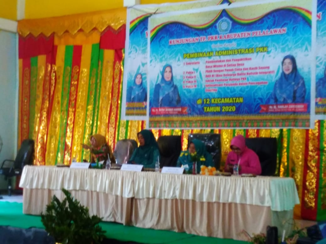 TP PKK Kabupaten Pelalawan  Buka Kegiatan Pembinaan Administrasi PKK Tingkat Kecamatan Bunut Tahun 2020