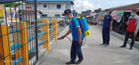 Pemerintah Kecamatan Kuala Kampar Dan KNPI Giat Antisipasi Wabah Virus Covid-19