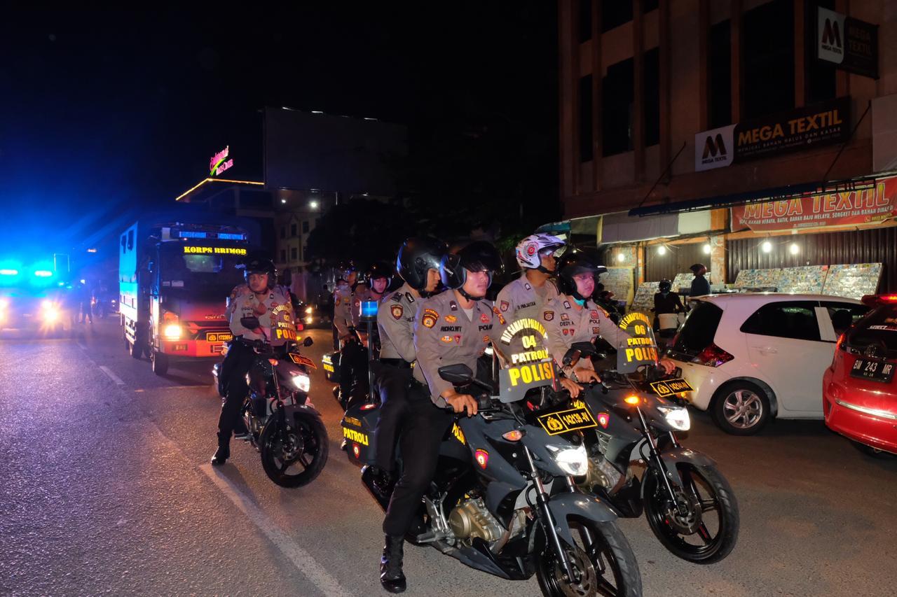 Polda Riau Gelar Patroli Skala Besar Cegah Penyebaran Covid-19