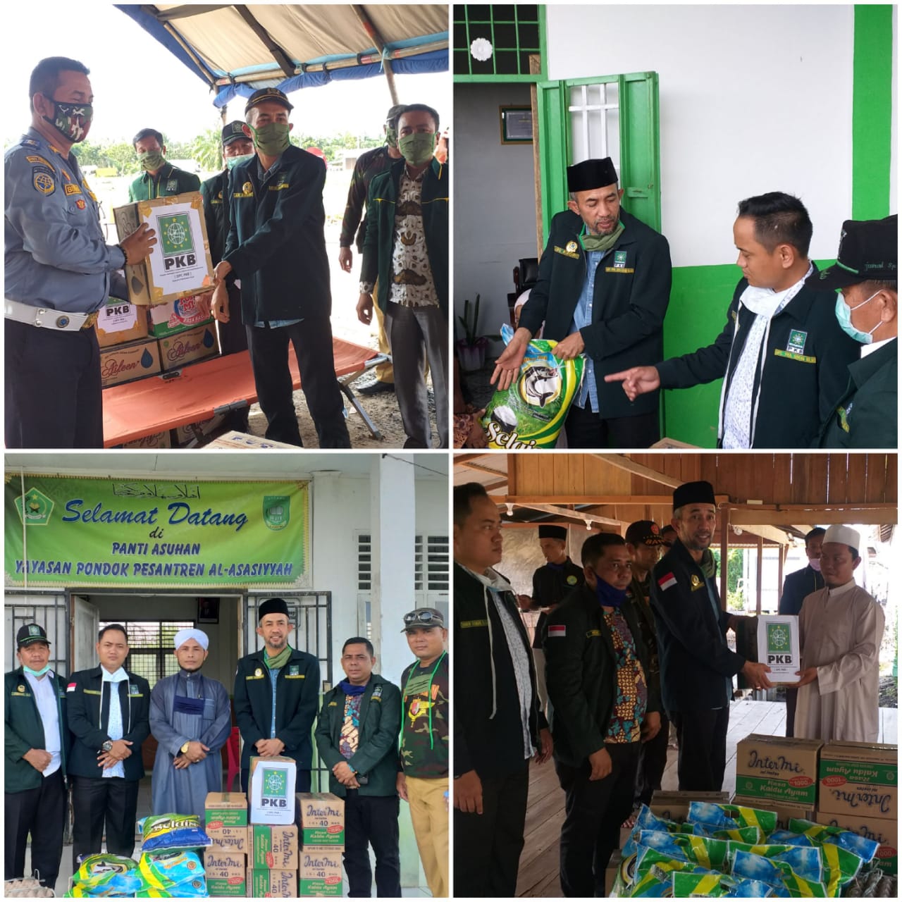 PKB Rohil Berikan Sembako ke Pesantren dan  Makanan Ringan ke Posko Covid 19