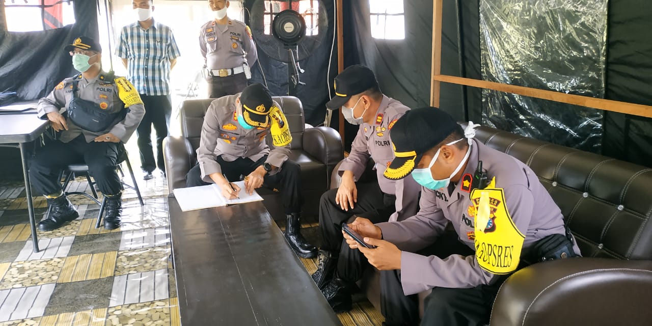 Kapolres Kampar Tinjau Pospam Ops Ketupat Lancang Kuning