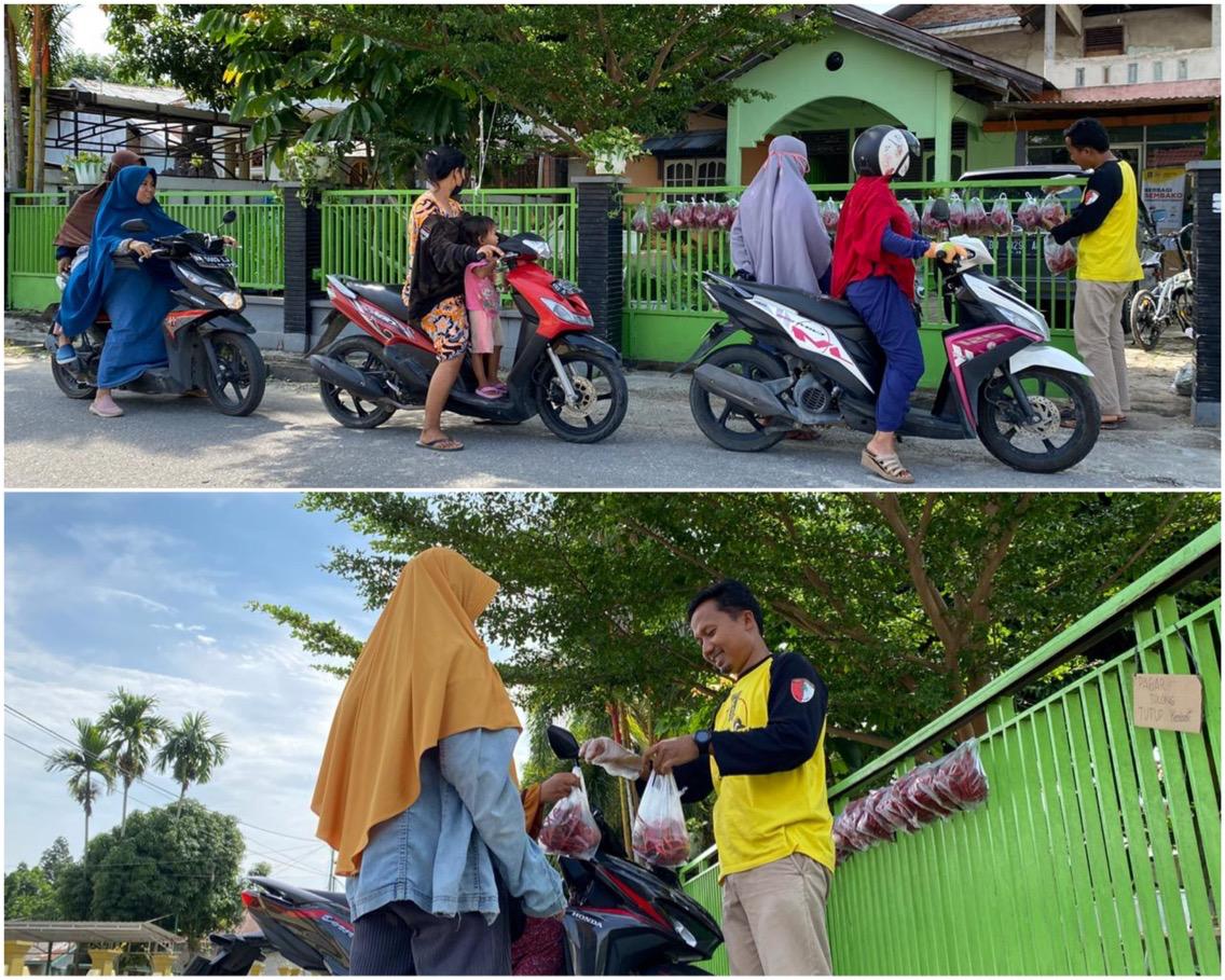 Tak Hanya Sembako, Mulyadi Juga Bagikan Paket Sayur dan Cabe Kepada Warga