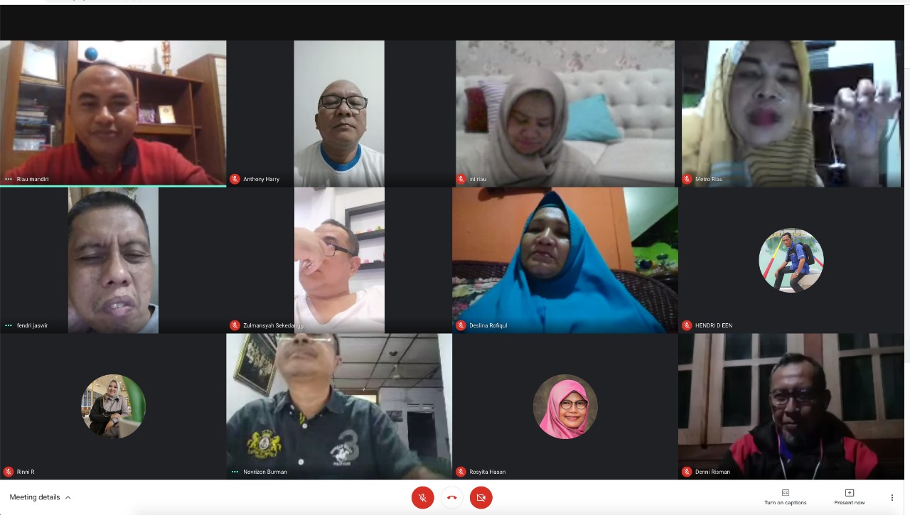 Pengurus SMSI Riau Bahas Agenda Strategis dalam Rapat Pleno Virtual