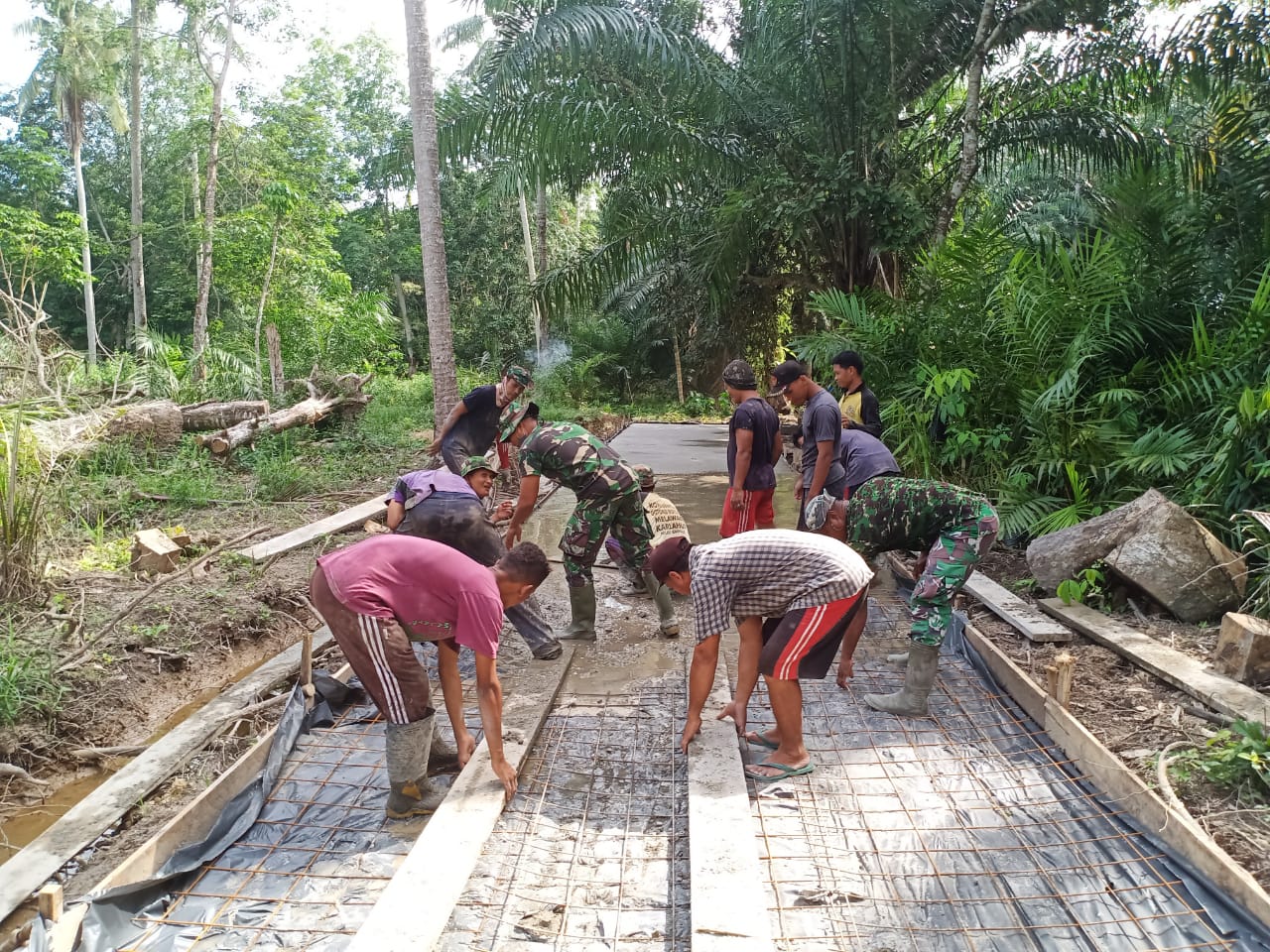 Sukses, Kegiatan TMMD Kodim 0303/Bengkalis Di Desa TanggayunÂ 