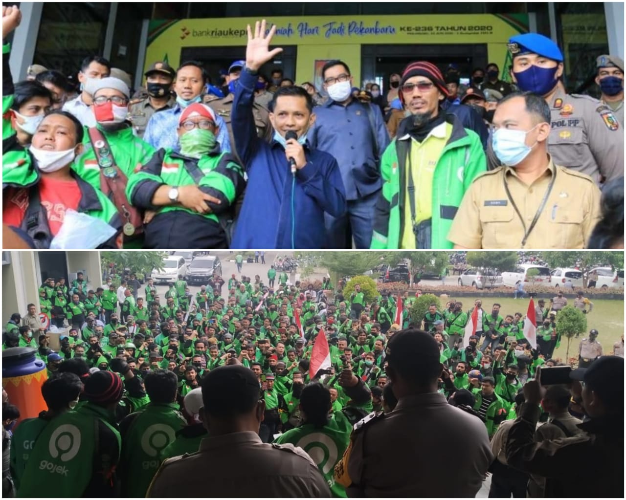 Bonus Hilang Diganti Berkat, Ratusan Driver Gojek Mengadu ke DPRD Pekanbaru