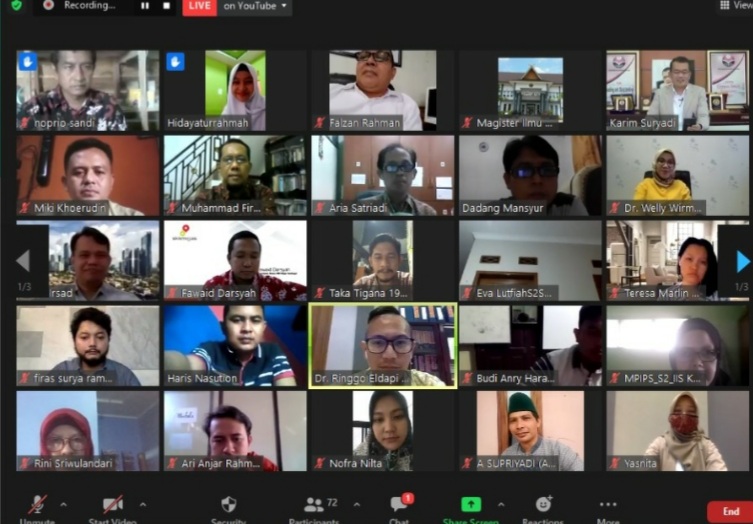 Guru Besar Komunikasi Politik Bahas Peradaban Politik di Magister Ilmu Komunikasi UNRI