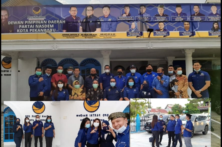 Bahas Pilkada Serentak, KPU Pekanbaru Kunjungi Kantor DPD Nasdem