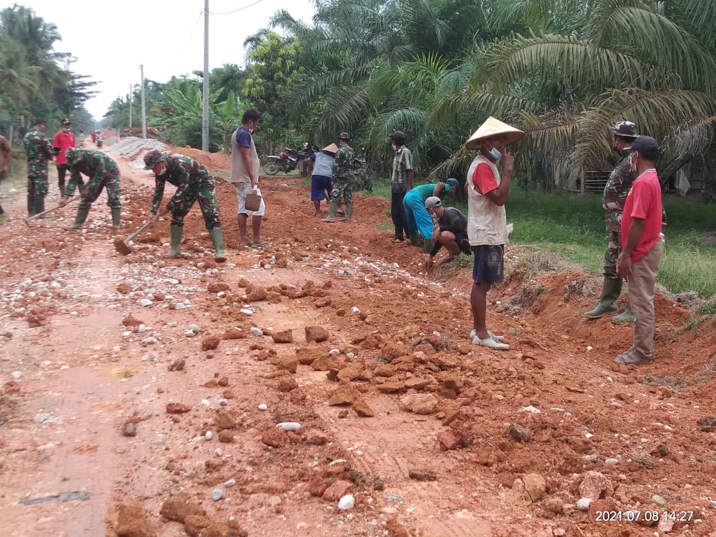 Giat TMMD Tinggal Sepekan lagi, Pembangunan Aukas Jalan Terus Digesa