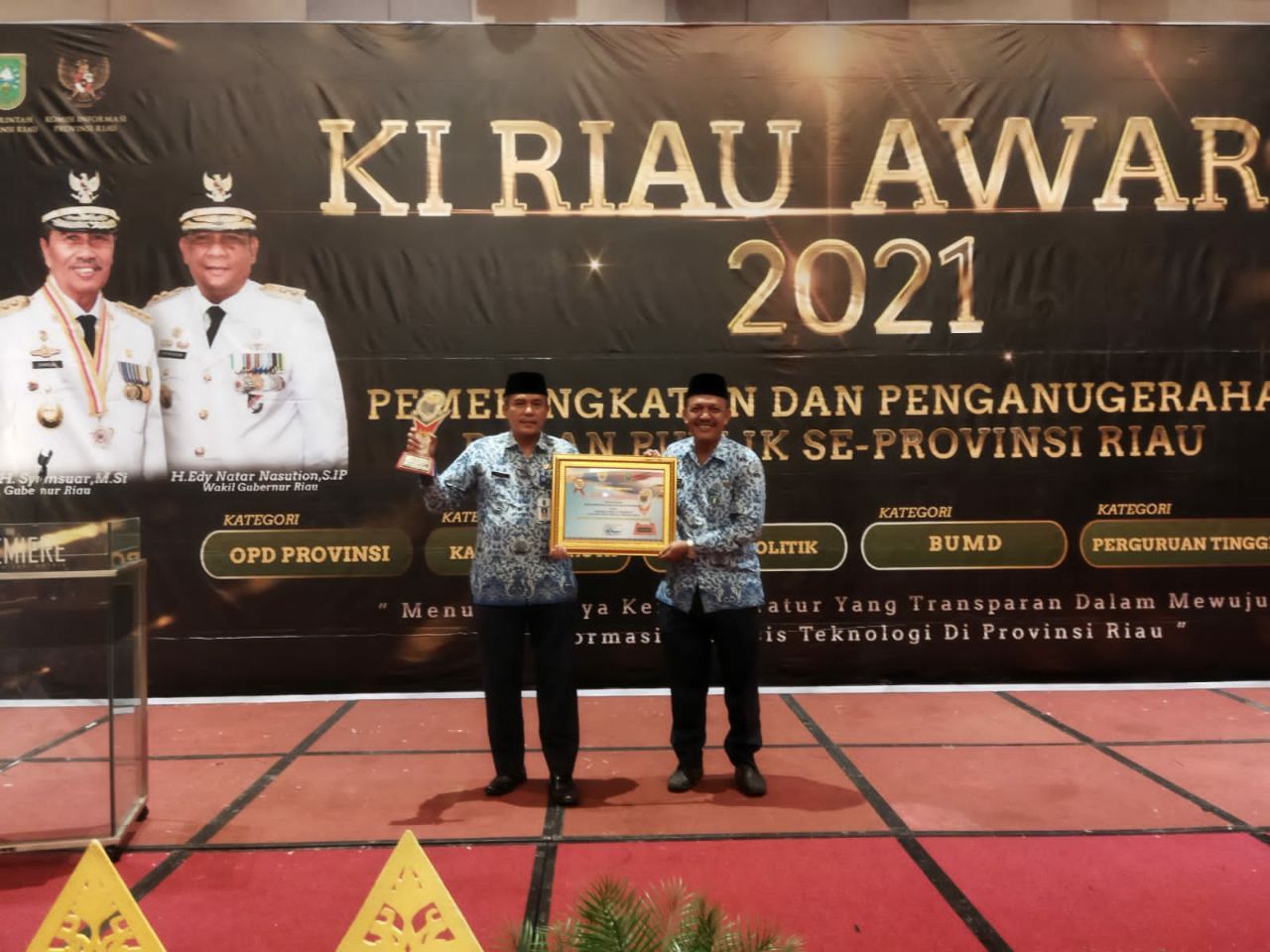 Raih Terbaik 4 dalam KI Award, Dispora Riau Janji Tingkatkan Kinerja