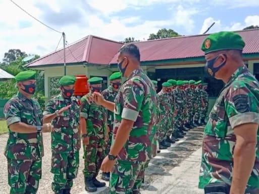 Sampaikan Amanat KSAD, Dandim 0302/Inhu Kunjungan Kerja ke Koramil 08/KM