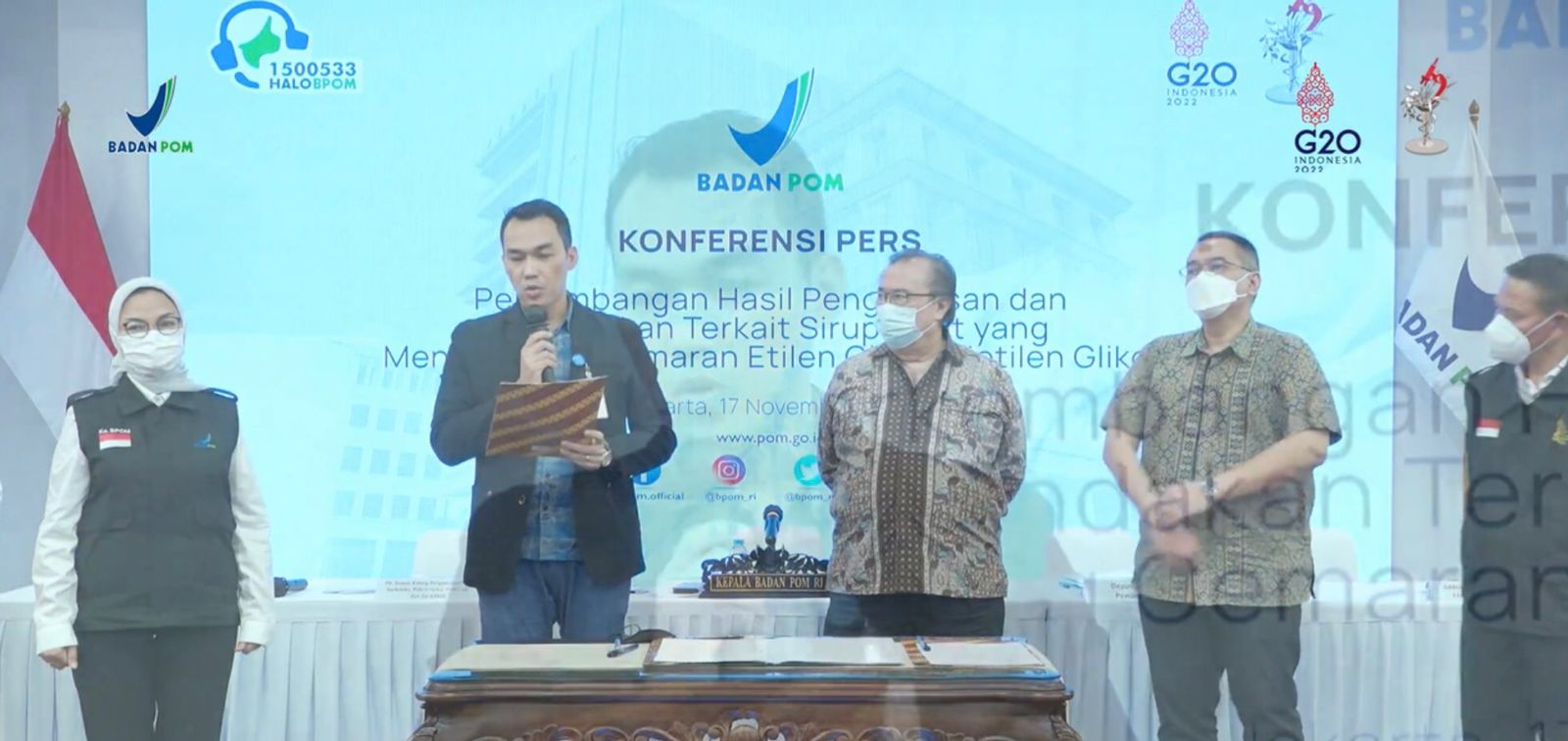 Konfrensi Pers BPOM, Ada Unsur Kelalaian dan Pidana dalam Kasus Cemaran Sirup Anak
