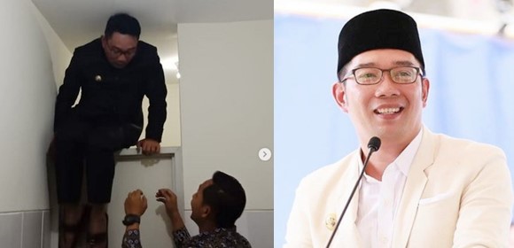 Kok Bisa, Ridwan Kamil terkunci di kamar mandi 