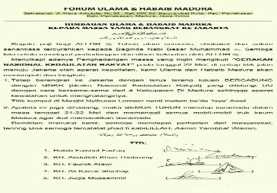 Jika Polisi Hadang Massa ke Jakarta, Ulama Madura Ancam Tutup Suramadu