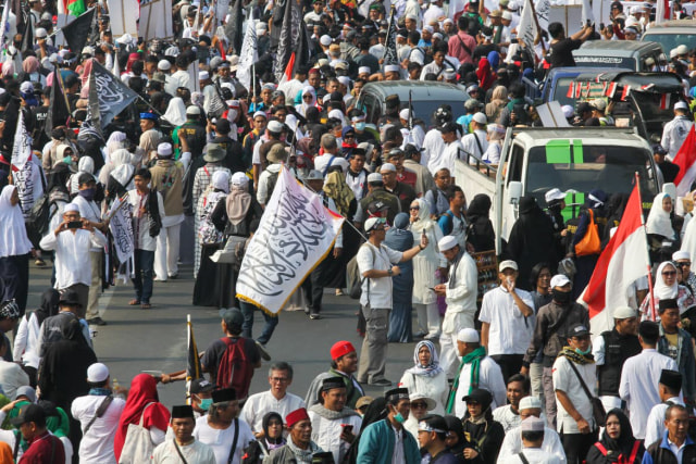 Massa Aksi Mujahid 212 Minta Presiden Harus Bersikap Tegas 