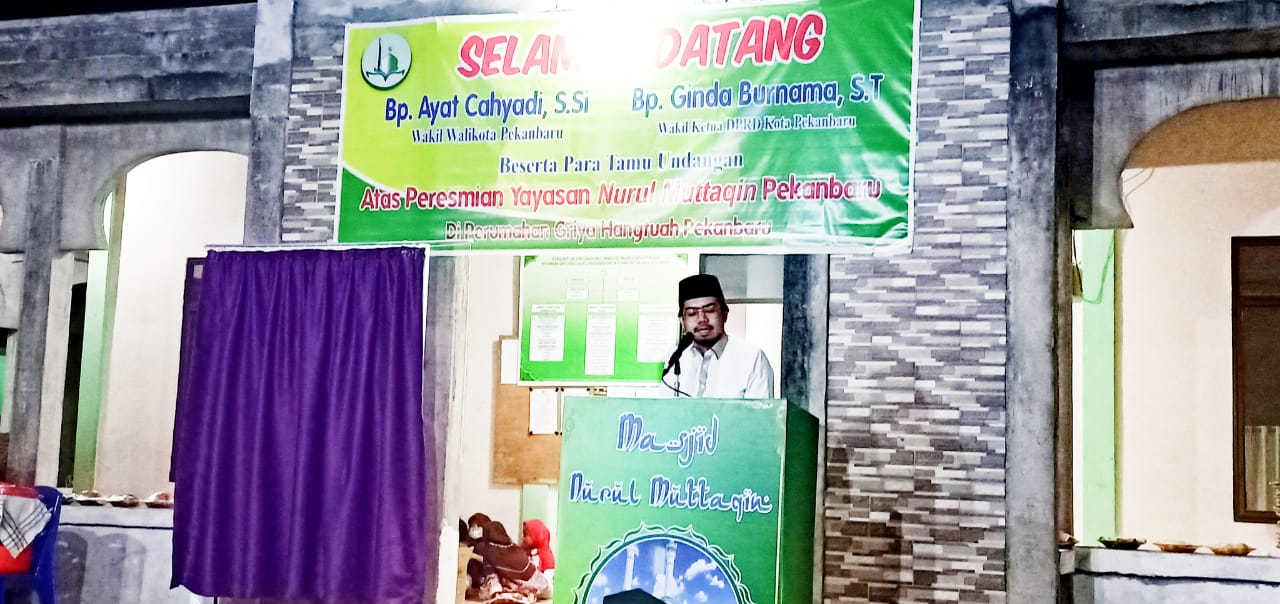 Hadiri Peresmian Yayasan Nurul Muttaqin, Ginda Dapat Bisikan Ini dari Pak RW