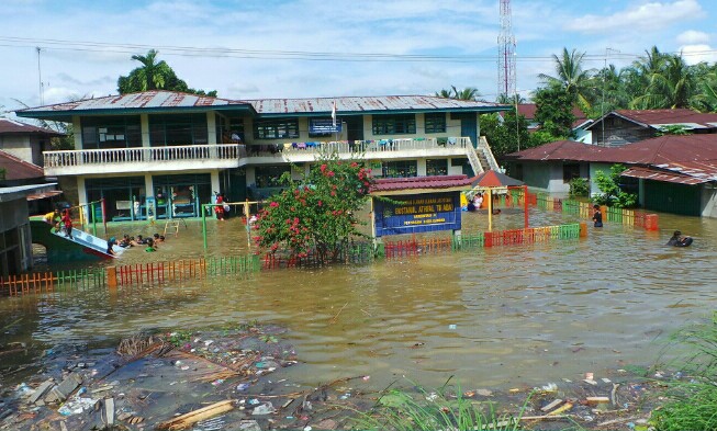 Terendam Air, Sekolah di Kampar Diliburkan